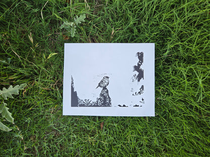 "Hope" - 8x10 inch Linocut Print
