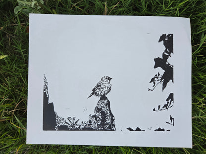 "Hope" - 8x10 inch Linocut Print